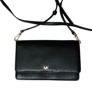 Michael Kors Pebbled Leather Phone Crossbody Wallet